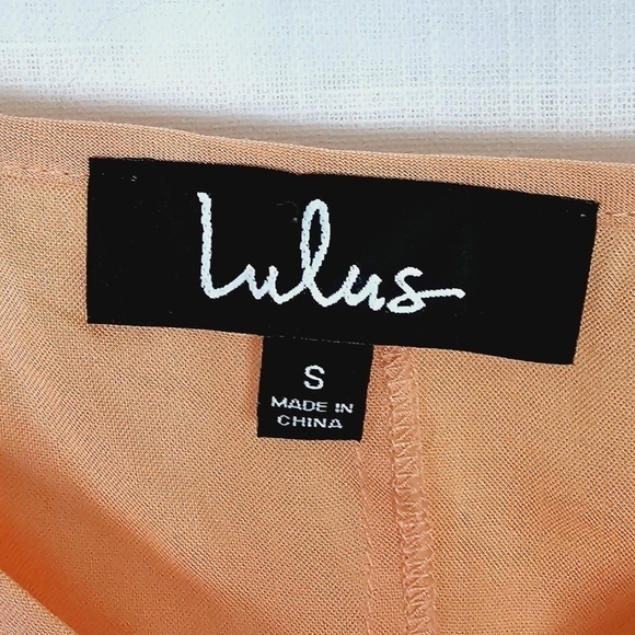 NWT Lulu's Take Note Peach Wrap Women's Summer Camisole Knot Top Size S - Picture 4 of 10
